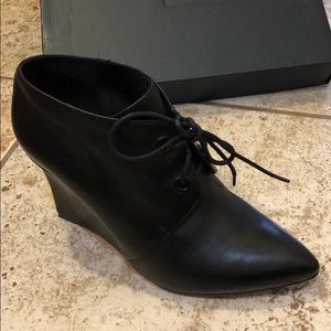 Clarks Leather Wedge Booties